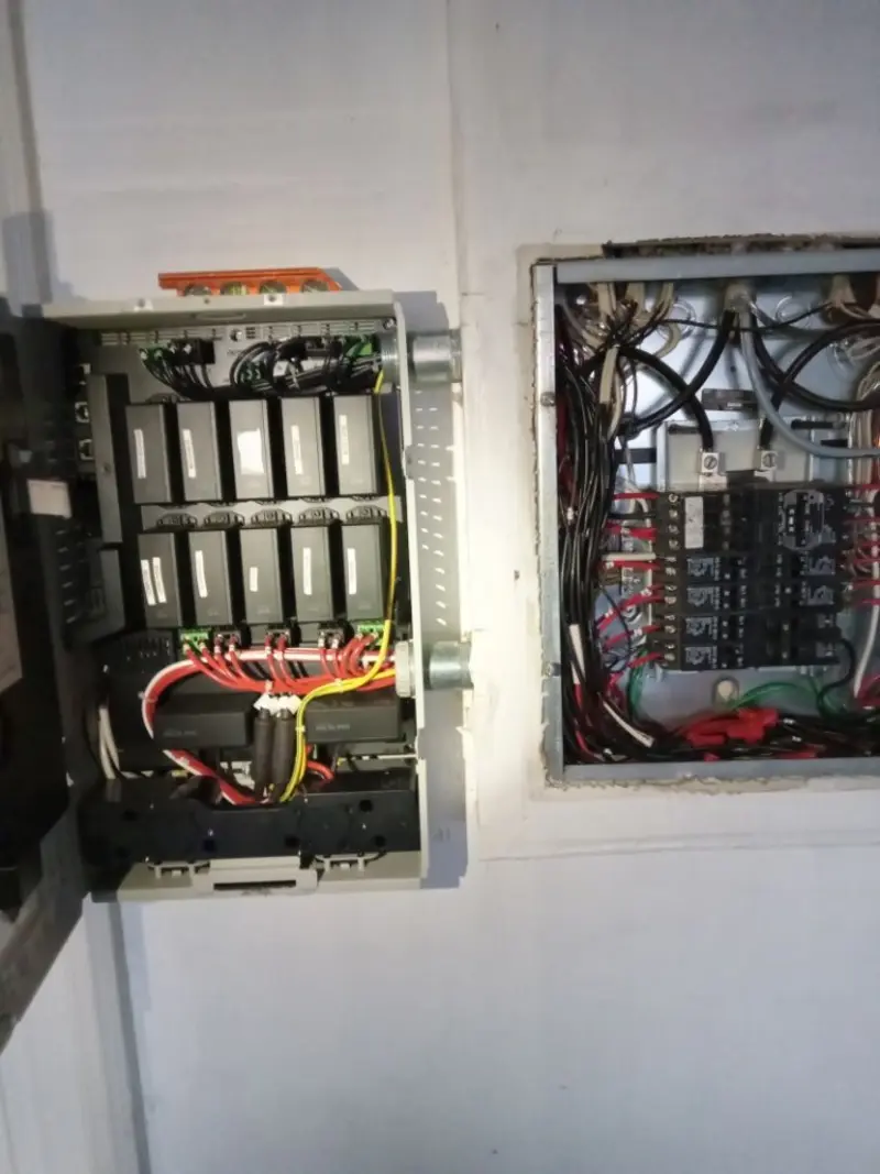 Electrical panel upgrade completed for Security Camera Wiring in Grantham